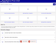Tablet Screenshot of manishmachinery.net
